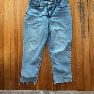 Good American Light Blue Cropped Jeans